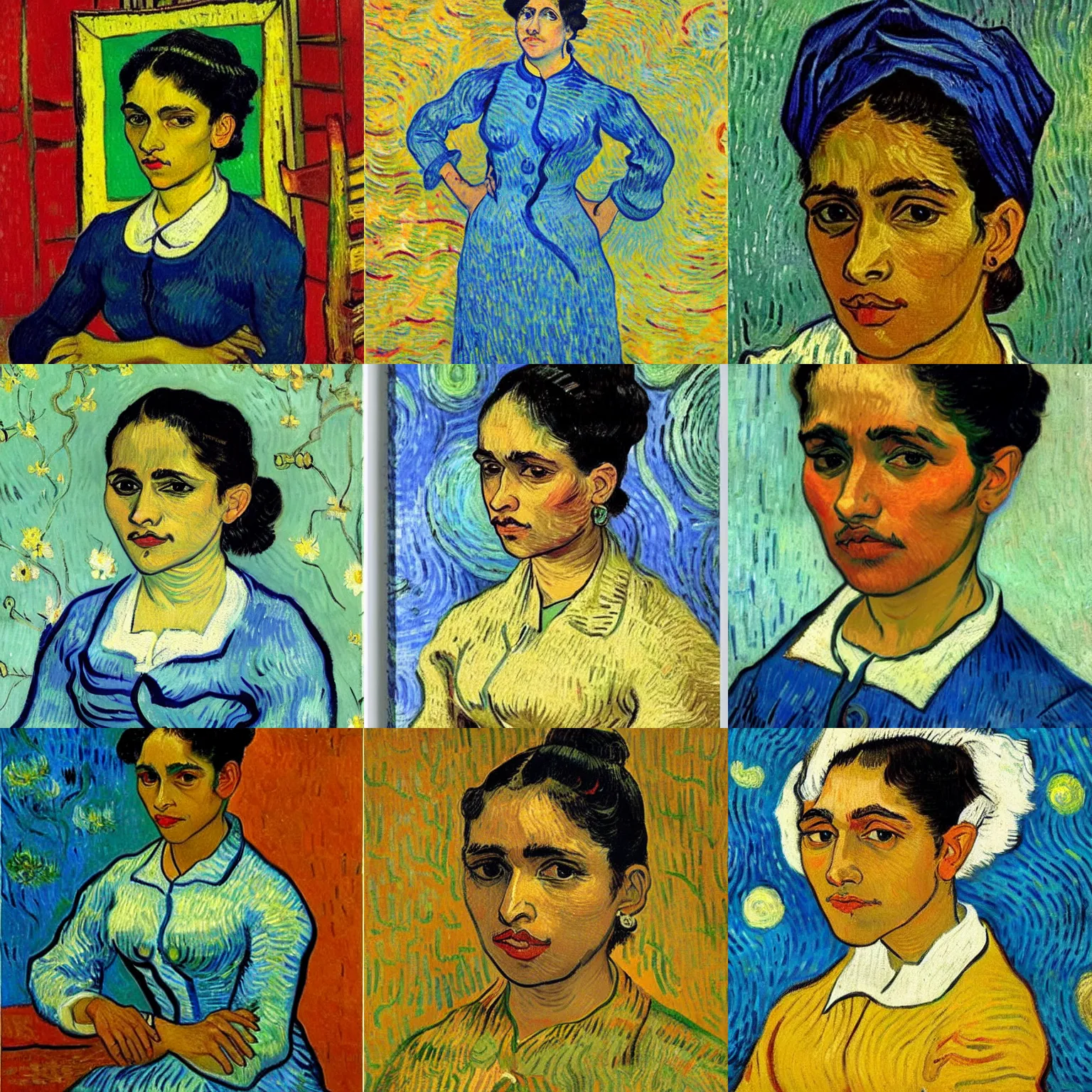 Prompt: ayanamy rey by vincent van gogh