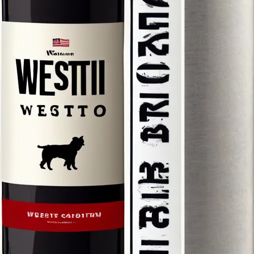 Prompt: westie cocchi Americano label