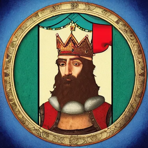 Prompt: “ king waldo, epic medieval portrait ”