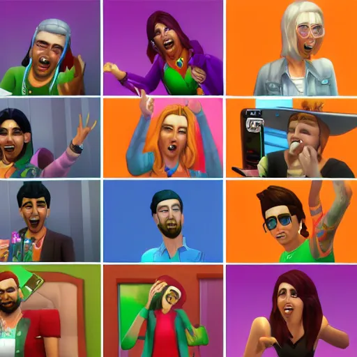 Prompt: El Risitas in the Sims 4