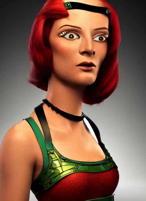 Prompt: 3 0 0 0 ( futurama turanga leela ) portrait photography feroflex photorealistic studio lighting ektachrome detailed intricate face details, ultradetails, beautiful face