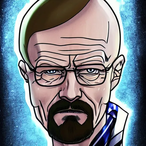 Image similar to walter white in jojo's bizzare adventure