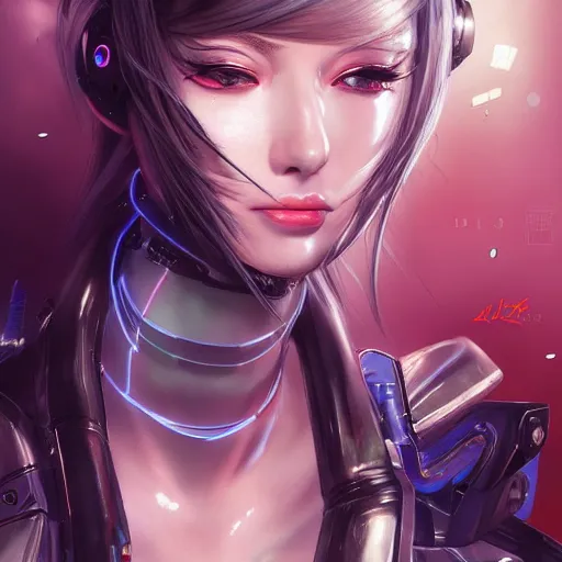 Image similar to a leggy portrait photo of a cybernetic oversize anime girl, cyberpunk concept art, digital art, highly detailed, intricate, sci-fi, sharp focus, Trending on Artstation HQ, deviantart, unreal engine 5, 4K UHD image, hyperrealistic, photorealistic, art by artgerm and greg rutkowski and alphonse mucha