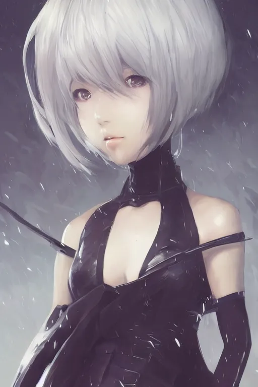 Prompt: An anime portrait of 2B from Nier Automata, by Stanley Artgerm Lau, WLOP, Rossdraws, James Jean, Andrei Riabovitchev, Marc Simonetti, and Sakimichan, tranding on artstation
