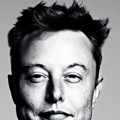 Image similar to A portrait photo of Elon Musk teams up with a teenage Elon Musk, perfect faces, 50 mm, award winning photography