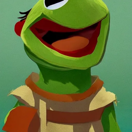 Prompt: kermit the frog as conan the barbarian