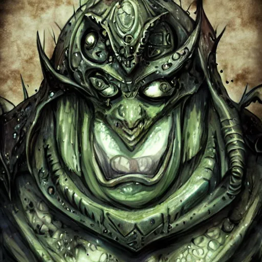 Image similar to the chaos god nurgle, anime art style, highly detailed, sharp focus