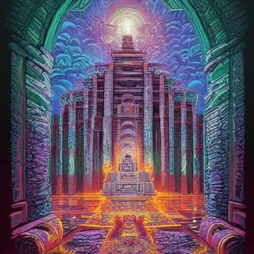 Prompt: the temple of eternity by killian eng and dan mumford