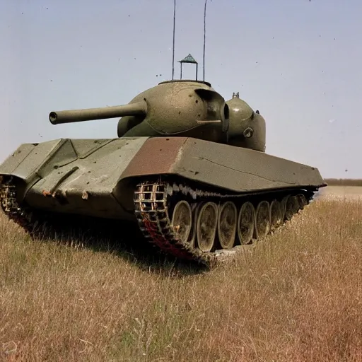 Prompt: wwii tank with amusement part camouflaged paint