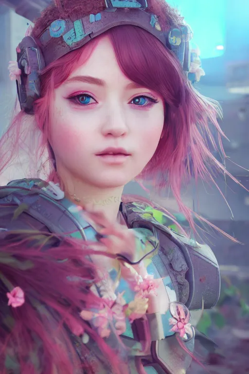 Image similar to solarpunk girl kawaii, ultra realistic, concept art, intricate details, highly detailed, photorealistic, octane render, 8 k