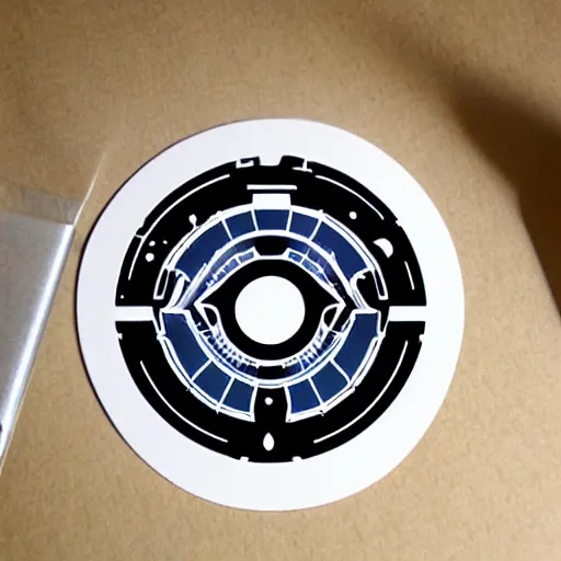 Prompt: die cut sticker, stargate portal