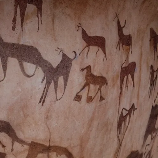 Image similar to Among Us cave painting,4k quality