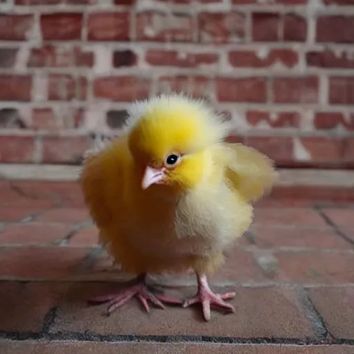 Image similar to cute baby chick dressed as an inmate