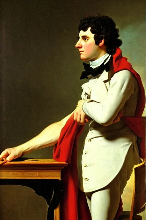 Image similar to gentelman, painting by jacques - louis david,