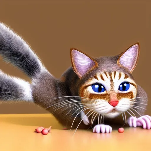 Prompt: hyper realistic tom the cat clutching jerry the mouse, both looking directly at the camera with bloodshot eyes