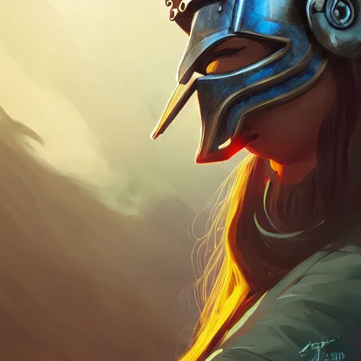 Image similar to cyberpunk viking helmet mask warrior goddess robot ninja fantasy, art gta 5 cover, official fanart behance hd artstation by jesper ejsing, by rhads, makoto shinkai and lois van baarle, ilya kuvshinov, ossdraws