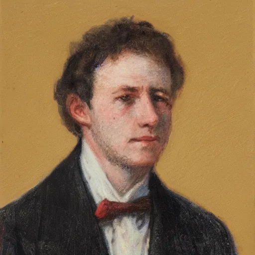 Prompt: portrait of sam hfuuues from the shoulders up