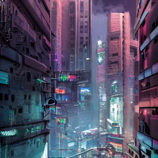 ion fury city, cyberpunk, anime, Stable Diffusion