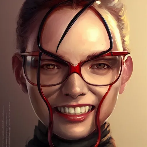 Image similar to gordon freeman as a smiling woman, hd shot, digital portrait,, artstation, comic style, by artgerm, jakub rozalski and charlie bowater