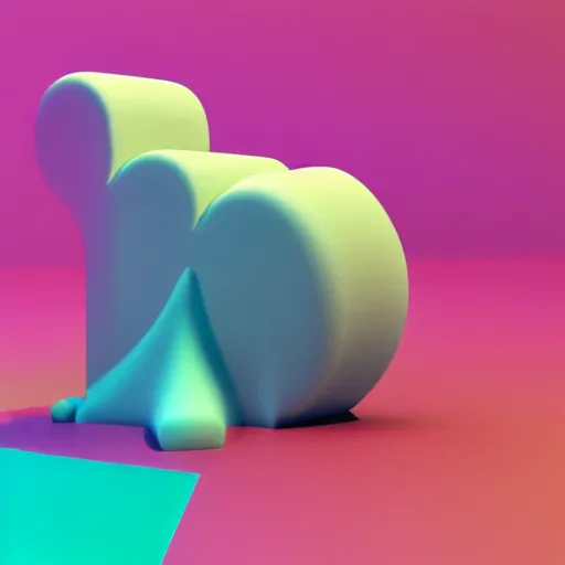 Image similar to A 3d render of several pastel colored liquid viscuous objects are melting together as a clay in a geometric shape with detailed shadow. Geometric shaped. render, low angle camera, detailed shading, vray octane, redshift. ray tracing. volumetric lighting. micro details, Hyper detailed, 8K3d, Trending on Artstation. rendered in cinema4d, Hyper realism.