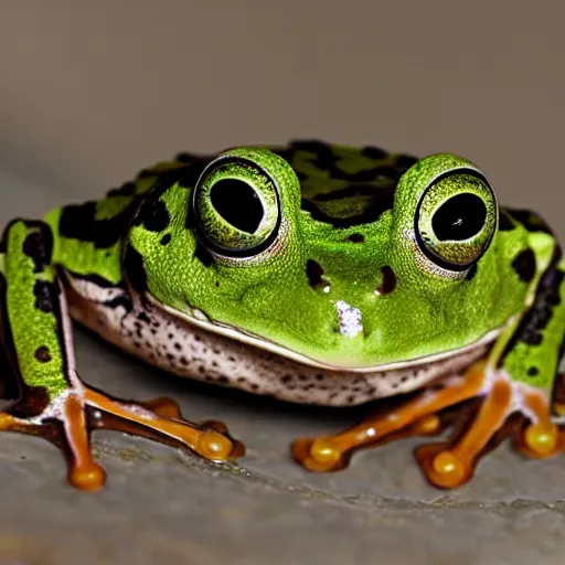 Image similar to photo of a rare three - eyed frog