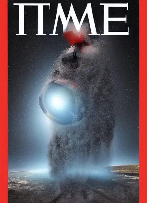 Image similar to TIME magazine cover, the coming AI singularity, 4k