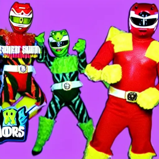 Image similar to sour patch kids!!!!!, power rangers