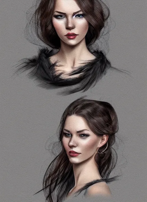 Prompt: portrait of finnish woman, accessories, elegant, highly detailed, digital illustration, trending in artstation, trending in pinterest, glamor pose, concept art, smooth, sharp focus, art by gustave gourbet