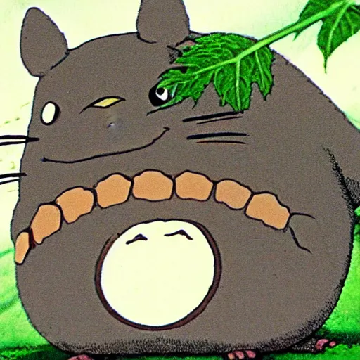 Prompt: microscopic Totoro