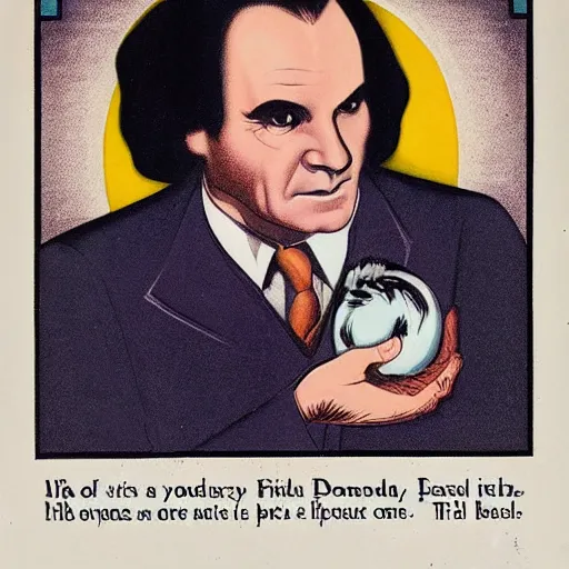 Prompt: Art deco portrait of Doctor Phlox affectionately holding a tribble in his hand