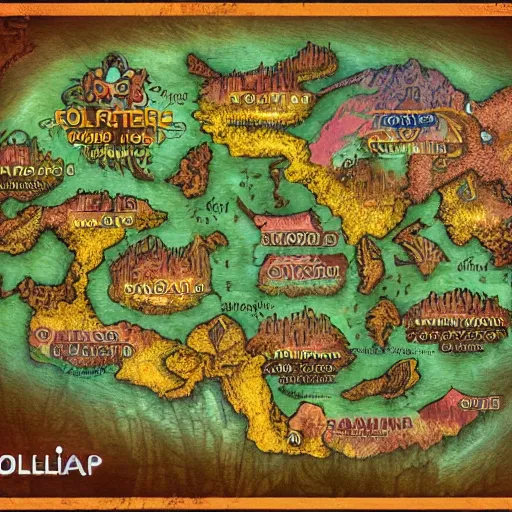 Image similar to folklore map, sharp focus, concept art