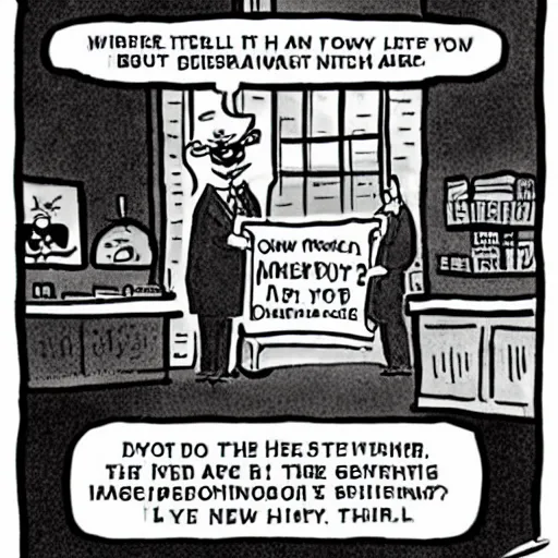 Image similar to the funniest New Yorker cartoon