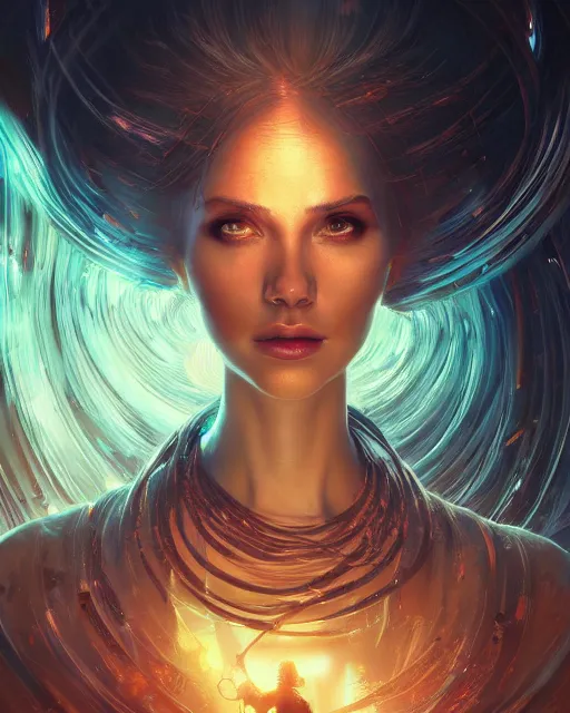 Image similar to illustration of a woman entranced bewitched mesmerized hypnotized mind controlled, spirals in eyes, artgerm and wlop and greg rutkowski, digital art, extreme detail, dynamic lighting, cinematic composition, concept art, sharp focus, colorful, photorealistic, 8 k