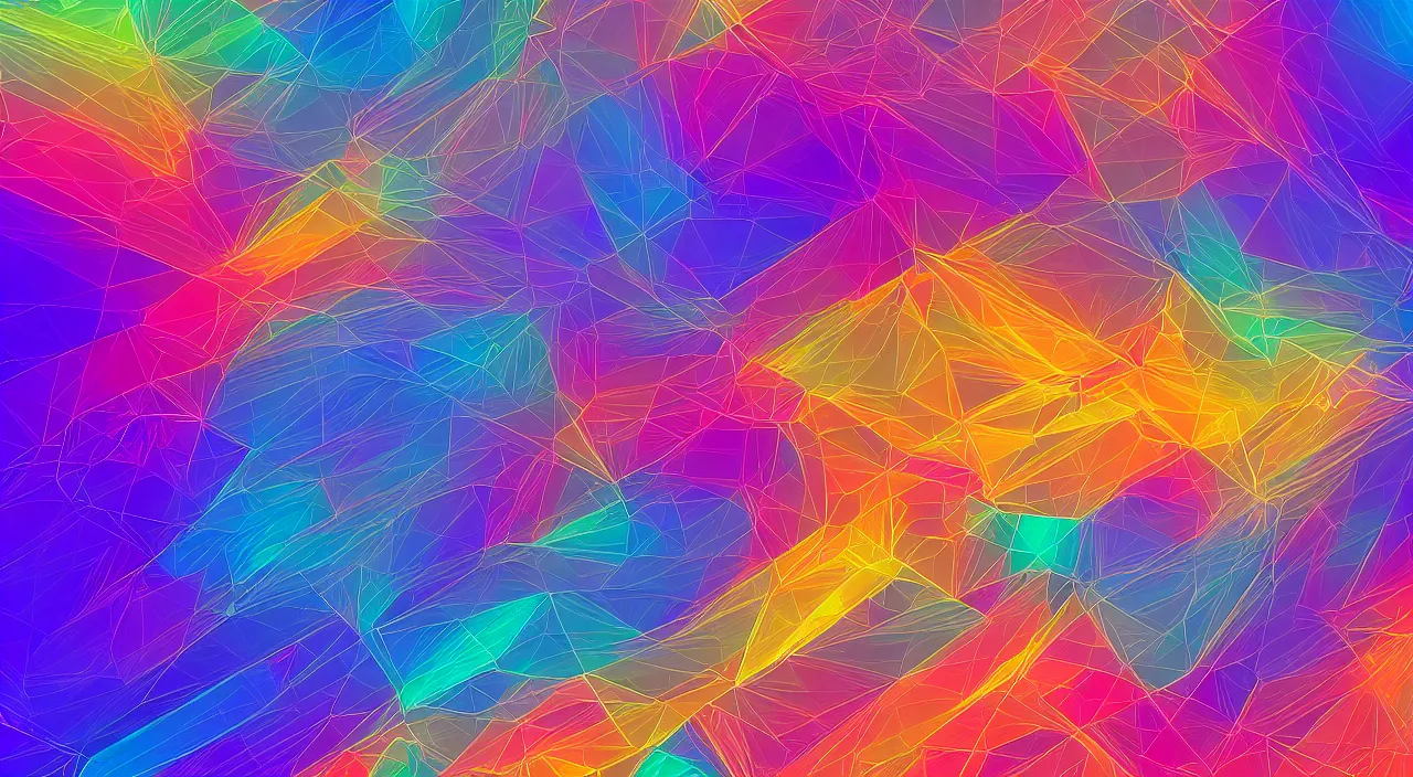Prompt: A desktop wallpaper that visualizes AI, blend elements, stylistic, visualize, vivid colors, geometric but organic, iPhone wallpaper, Machine Learning, surrealism