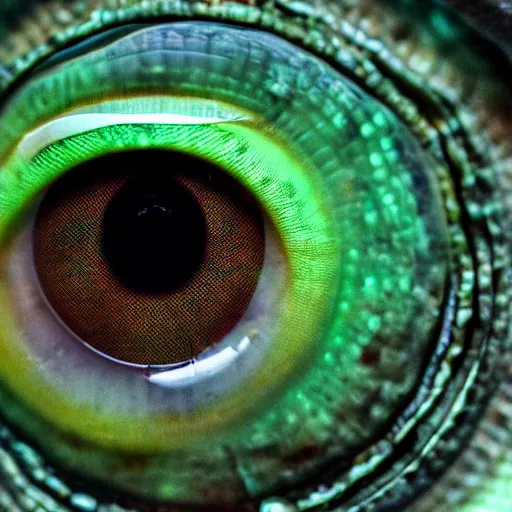 Image similar to macro shot of a reptilian alien eye, high definition