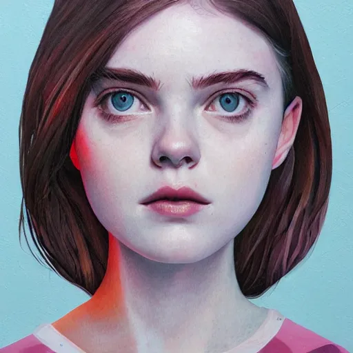 Prompt: elle fanning, ana de armas, anya taylor joy picture by sachin tang, asymmetrical, dark vibes, realistic painting, organic painting, matte painting, geometric shapes, hard edges, graffiti, street art : 2 by sachin teng : 4