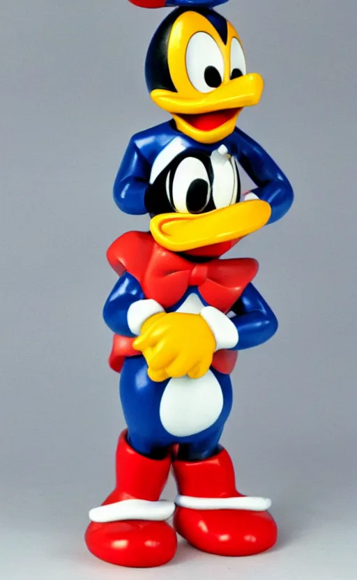 Prompt: disney, donald duck, 1980, figurine, made in china, detailed product photo