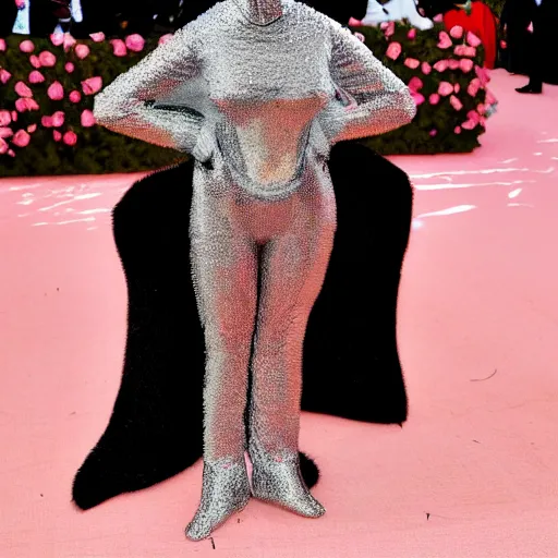 Prompt: photo of bugs bunny at the met gala