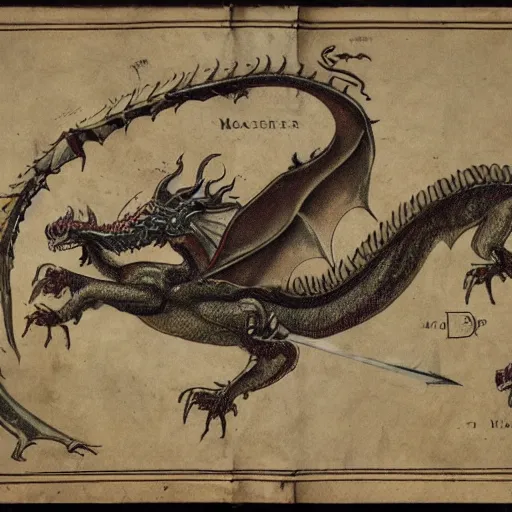 Prompt: an instruction diagram depicting how to slay a dragon, victorian science manual, highly detailed, 4k