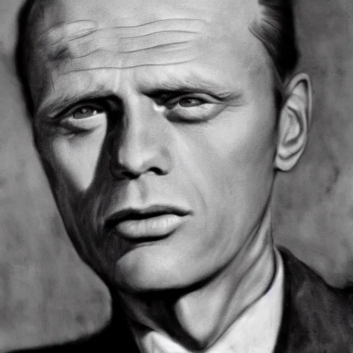 Image similar to realistic portrait of richard widmark