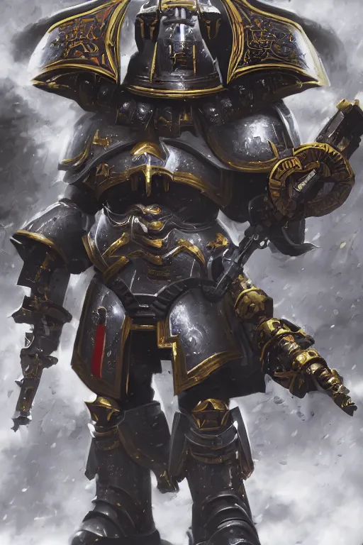 Image similar to armor portrait heros warhammer 4 0 k horus heresy fanart - the primarchs emperor by johannes helgeson animated with vfx concept artist & illustrator global illumination ray tracing hdr fanart arstation zbrush central hardmesh 8 k octane renderer comics stylized