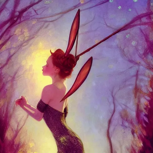 Image similar to A beautiful poledancing fairie, cinematic lighting, soft bokeh, fantasy, modern, colourful, highly detailed, digital painting, artstation, deviantart, concept art, sharp focus, illustration, by Edward Hopper and Rene Magritte and Alphonse Mucha