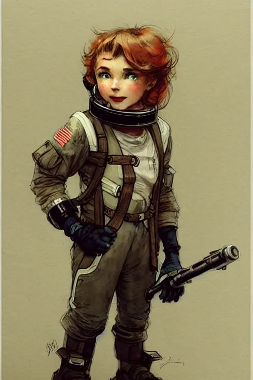 Image similar to ( ( ( ( ( 2 0 5 0 s retro future 1 0 year boy old super scientest in space pirate mechanics costume full portrait. muted colors. ) ) ) ) ) by jean - baptiste monge!!!!!!!!!!!!!!!!!!!!!!!!!!!!!!