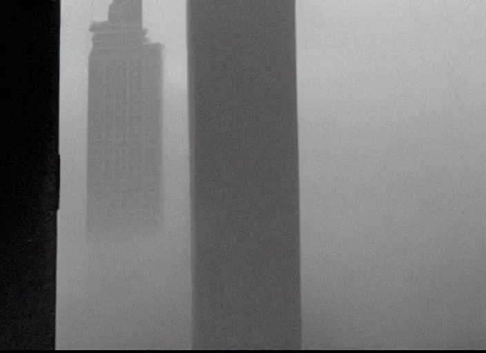 Prompt: screenshot from moody scene of Donald Trump pensive in trump tower from the film High and Low 1963 film directed by Akira Kurosawa, kodak film stock, black and white, surreal foggy view, anamorphic lens, 4K, detailed, stunning cinematography and composition shot by Takao Saito, 70mm