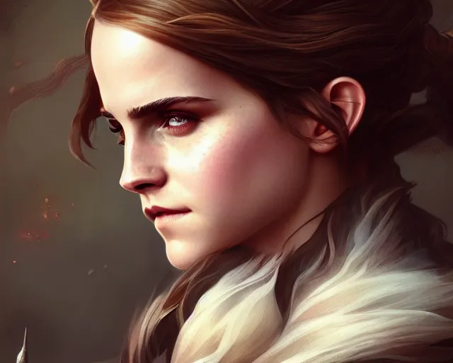 Prompt: photography of emma watson, deep focus, d & d, fantasy, intricate, elegant, highly detailed, digital painting, artstation, concept art, matte, sharp focus, illustration, hearthstone, art by artgerm and greg rutkowski and alphonse mucha