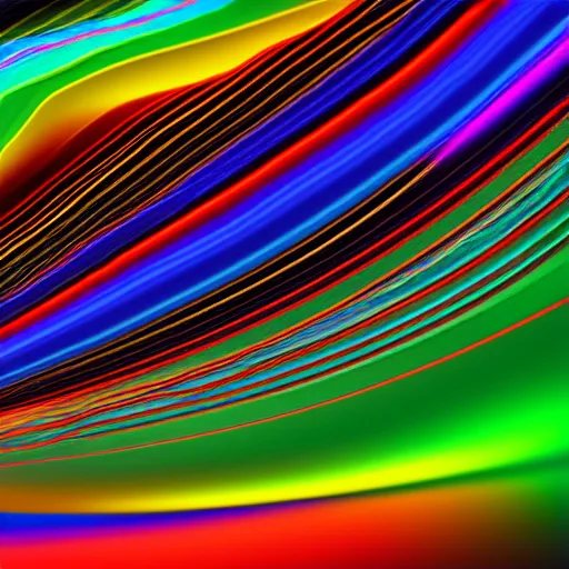 Prompt: multicoloured electrons waves inspired by refik anadol, neon, 8 k