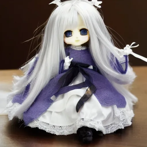 Image similar to cute fumo doll of a girl who is on trial for drunk and disorderly conduct