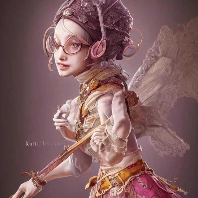Prompt: studio portrait of neutral good colorful female cleric bard healer as absurdly beautiful, elegant, young skinny gravure idol, ultrafine hyperrealistic face illustration by kim jung gi, irakli nadar, intricate linework, sharp focus, bright colors, octopath traveler, final fantasy, unreal engine highly rendered, global illumination, radiant light, detailed intricate environment