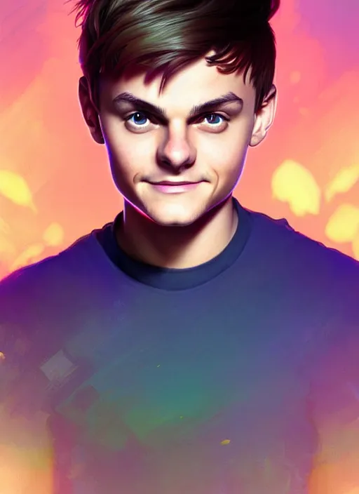 Image similar to cute martin garrix, natural lighting, path traced, highly detailed, high quality, digital painting, by don bluth and ross tran and studio ghibli and alphonse mucha, artgerm