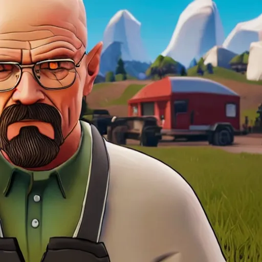 Image similar to walter white in fortnite